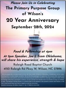 Primary Purpose 20th Anniversary @ Raleigh Road Baptist Church | Wilson | North Carolina | United States