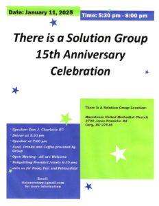 There is a Solution Group 15th Anniversary Celebration @ Macedonia United Methodist Church | Cary | North Carolina | United States